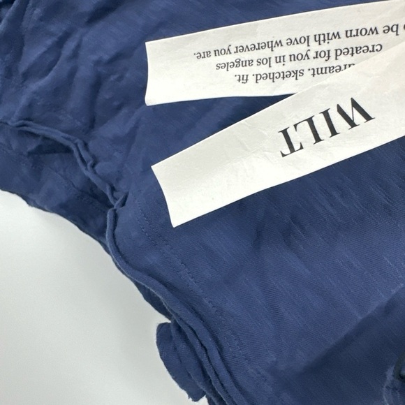 Wilt Shrunken Crew 3/4 Mock Layer Tee Sz Small S Lagenlook - Picture 2 of 6